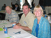 Workshop participants in group discussions