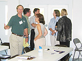 Workshop participants in group discussions