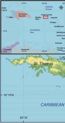 Figure 1. Location of Virgin Islands National Park, St. John, U.S. Virgin Islands. 
