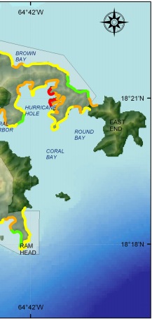 Figure 4.      Coastal Geomorphology for Virgin Islands National Park.  