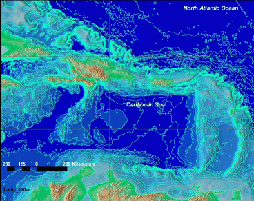 bathy_500m - 500m, Bathymetry Contours Derived from ETOPO2 Global 2' Elevations.