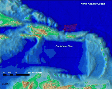 Nav2002 - Navigation Tracklines of the Puerto Rico Trench Cruise 02051 (NOAA 0208) September 24 to September 30, 2002.