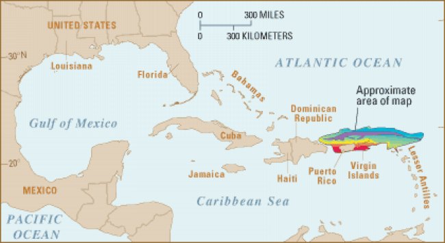 Figure 2. Location map of the Puerto Rico Trench.