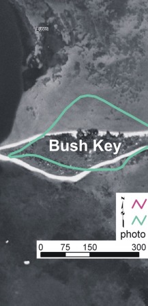 Figure 4b. Historic shoreline change for Garden Key, Bush Key, and Long Key