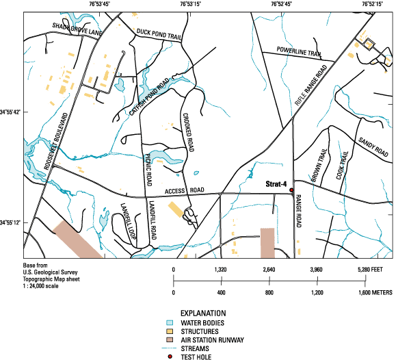 Generalized map of MCAS showing location of Strat-4 well
