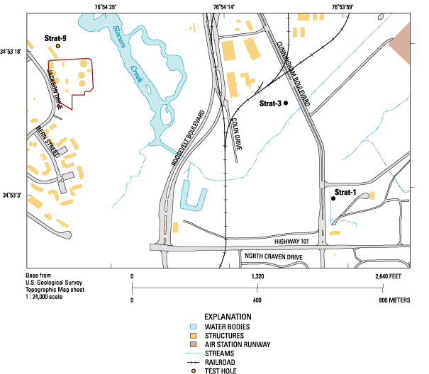 Generalized map of MCAS showing location of Strat-9 well