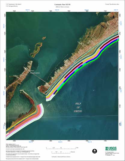 Coastal classification map for Caminada Pass NE/SE