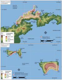 Figure 13. Relative Coastal Vulnerability ranking for National Park of American Samoa.