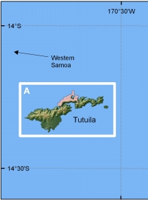 Figure 2.    Location of National Park of American Samoa. 
