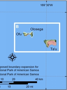 Figure 2.  Location of National Park of American Samoa. 