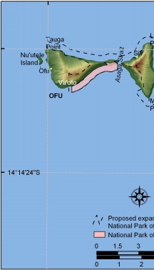 Figure 2b.    Location of National Park of American Samoa on the Manua Islands. 