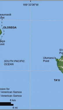 Figure 2b.  Location of National Park of American Samoa on the Manua Islands.  Location of National Park of American Samoa on the Manua Islands. 