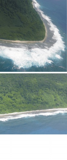 Figure 6. Photographs of geomorphologic features on Ta'u in National Park of American Samoa. 