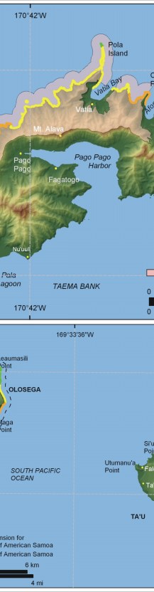 Figure 9. Vulnerability ranking for regional coastal slope of the National Park of American Samoa.