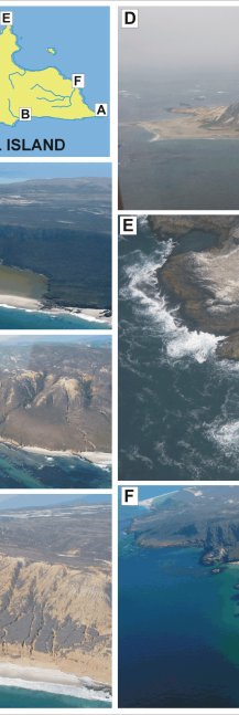 Figure 7.   Photos of geomorphologic features on San Miguel Island within Channel Islands NP.
