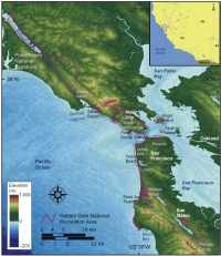 Figure 1. Location of GGNRA, along the San Francisco Bay Region, California.