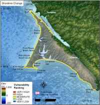 Figure 6. Shoreline change rates for Point Reyes National Seashore. 