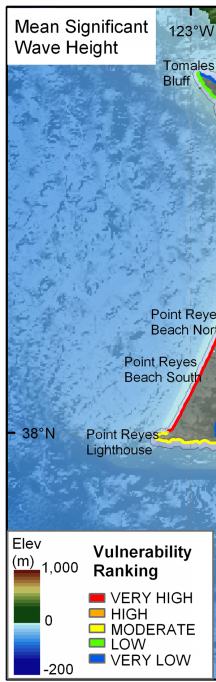 Figure 11.   Mean Significant Wave Height for Point Reyes National Seashore. 