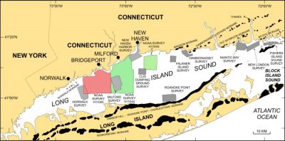 Map showing location of the Bridgeport, Connecticut study area.
