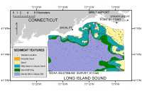 Figure 7. Distribution of surficial sediments off Bridgeport, Connecticut.