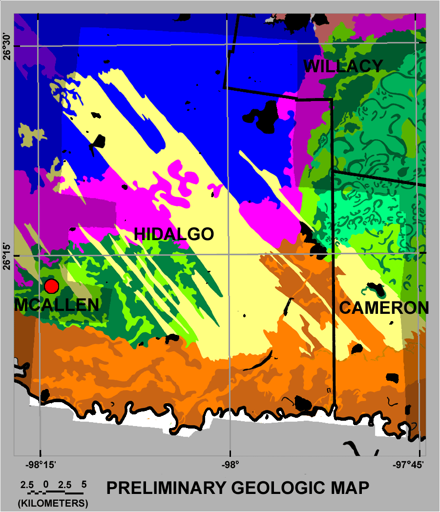 Image of preliminary geology for the area of the gamma-ray survey.