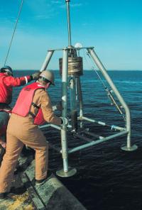 Figure 1.8. Sediment samples were collected with a hydraulically damped gravity corer. 