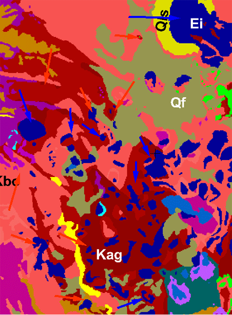 Regional geology for sub-area 1.
