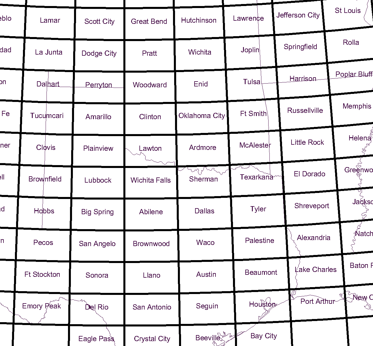 Image showing index map of Oklahoma and adjacent States.