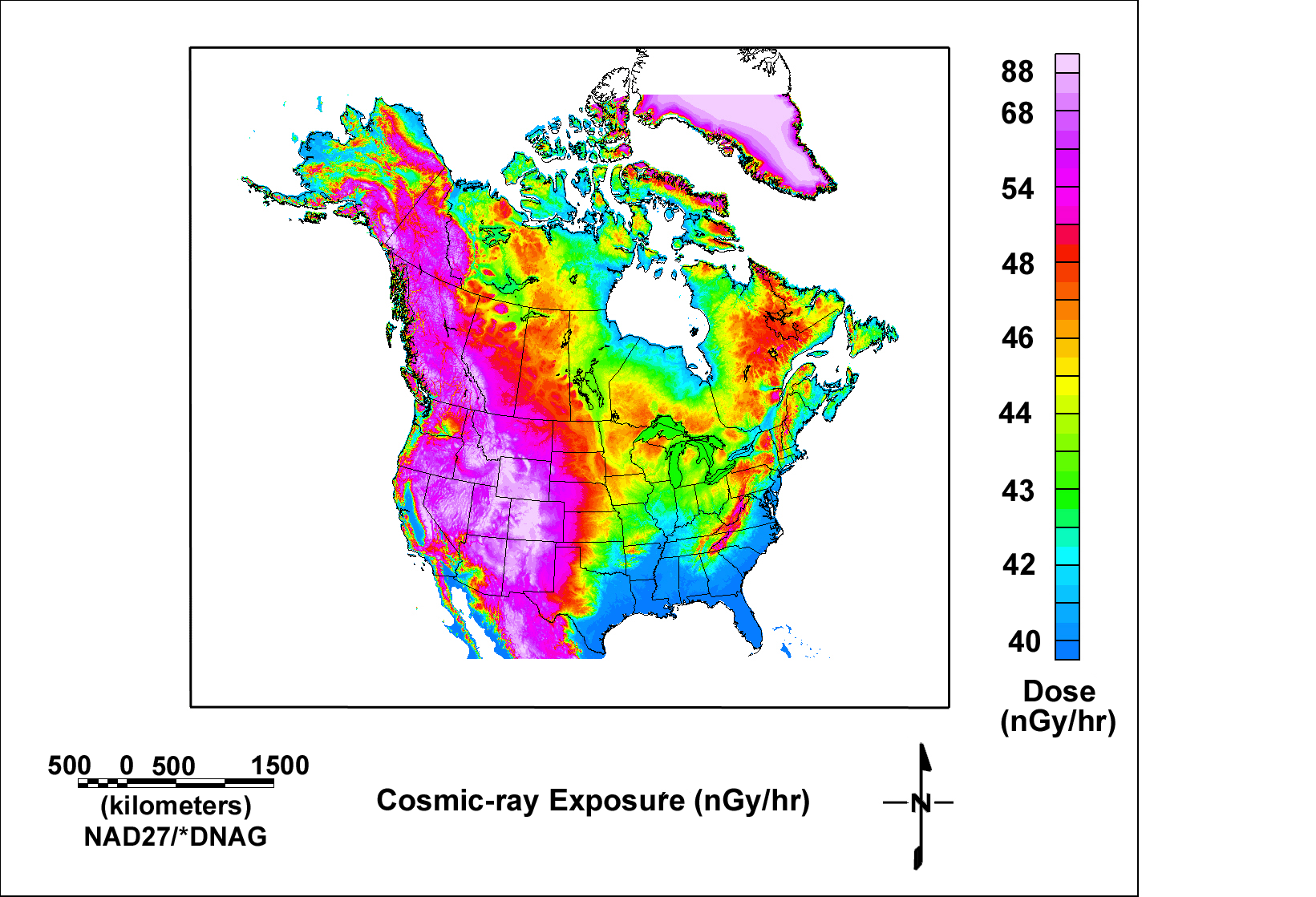 Image showing map of cosmic-ray exposure.