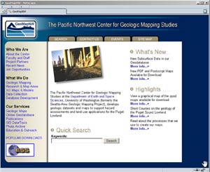 Center home page (http://geomapnw.ess.washington.edu)