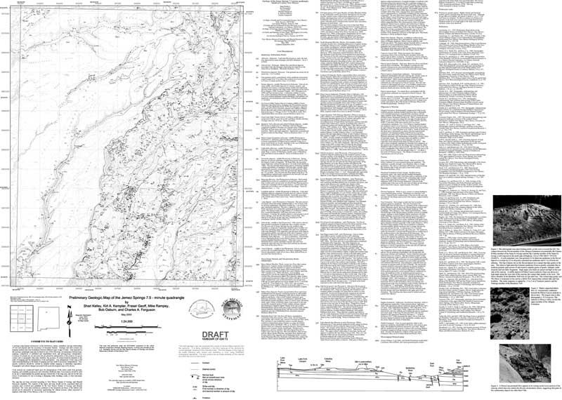 Draft version of the geologic map of the Jemez Springs quadrangle