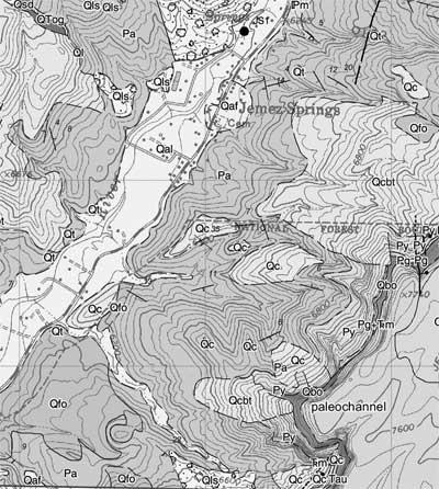 Detail of geologic map from Figure 2a