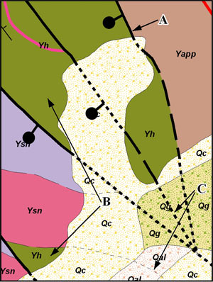 Excerpt of Digital Geologic Map of Glacier National Park and Vicinity