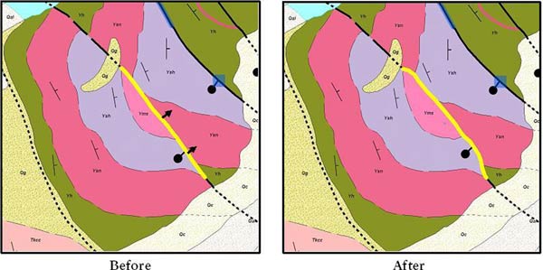 Excerpt of the Digital Geologic Map of Glacier National Park and Vicinity