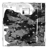 Fig. 4.14b. Backscatter intensity from sidescan-sonar of the Approaches to Boston Harbor, north of the Harbor Islands and south of Nahant, including Broad Sound. 