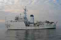 Figure 2. Port-side view of the NOAA Ship Thomas Jefferson at sea.