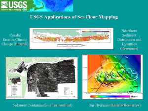 Slide 10. Examples of surveys done by the USGS in sea floor mapping.