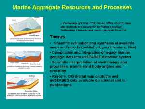 Slide 17. The USGS Marine Aggregate Resources and Processes scientific and data product goals.