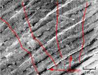 Figure 8. Sidescan sonar image of erosional pathways in West Passage. Location of area shown in figure 1.