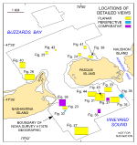 Figure 22.  Map showing the boundary of the acoustic data from NOAA survey H11076 of Quicks Hole. 