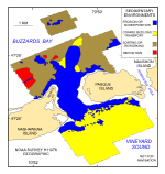 Figure 30. Map showing the interpreted distribution of sedimentary environments within NOAA survey H11076. 