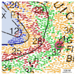 Figure 38. Detailed comparative view of the shoal off Fox Point on Pasque Island.  Note that the shoal has prograded seaward, but narrowed on its northeastern side.  