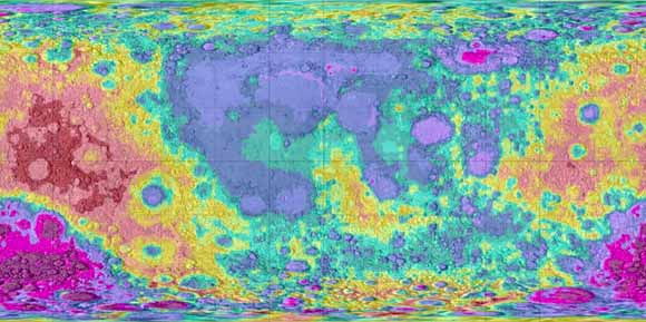 topo map of part of the Moon
