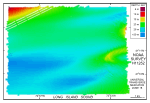 Figure 14. Digital terrain model of the sea floor from NOAA survey H11252 west of Six Mile Reef.