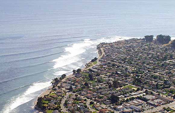 photo of town and seashore