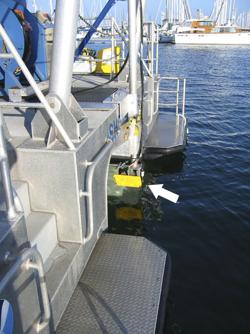 Image showing custom sonar mount.