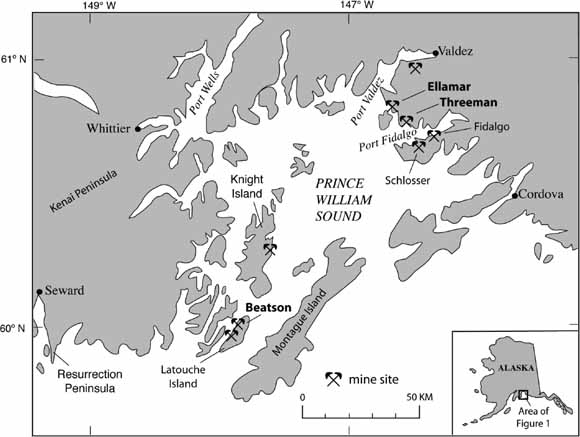 thumbnail of map of study areas on the coast in southern Alaska