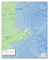 Figure 1.1. Map showing the location of the survey areas offshore of northeastern Massachusetts between Cape Ann and Salisbury Beach. The offshore area (green dashed outline) and nearshore area (red dashed outline) were mapped in two separate cruises in 2004 and 2005, respectively. USGS, U.S. Geological Survey; SAIC, Science Applications International Corporation.