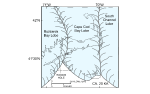 Figure 3. Regional paleogeographic map of Cape Cod and the Islands showing the extent of the Laurentide ice sheet about 20 thousand years ago.
