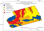 Figure 13. Sedimentary environments found in the study area include those characterized by processes of erosion or nondeposition, coarse-grained bedload transport, sorting and reworking, and deposition. Location of study area shown in figure 1. 